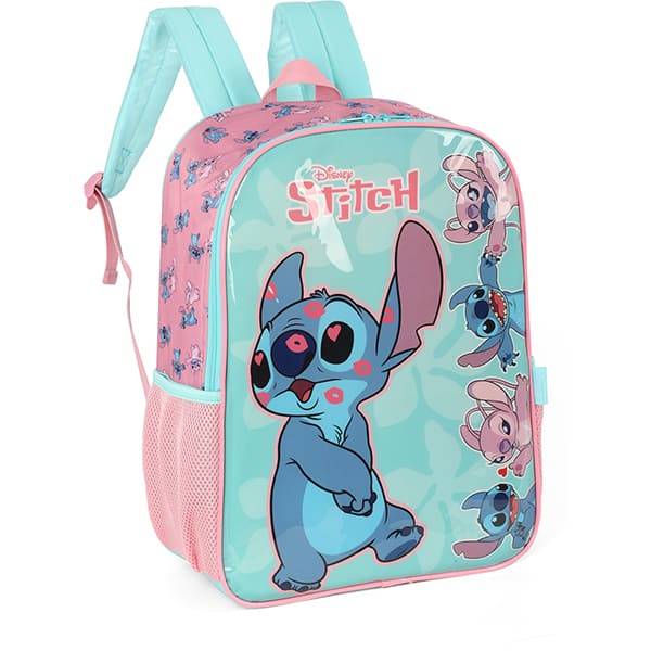 Mochila Escolar Infantíl em Poliéster Stitch Disney Verde IS41531SC Luxcel - PT 1 UN