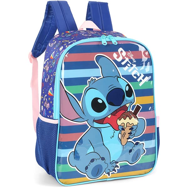 Mochila Escolar Infantíl em Poliéster Stitch Disney Azul IS41531SC Luxcel - PT 1 UN