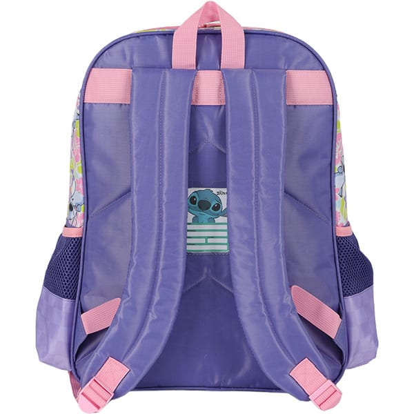 Mochila escolar em poliéster, Stitch, Violeta, IS41541SC, Luxcel - PT 1 UN