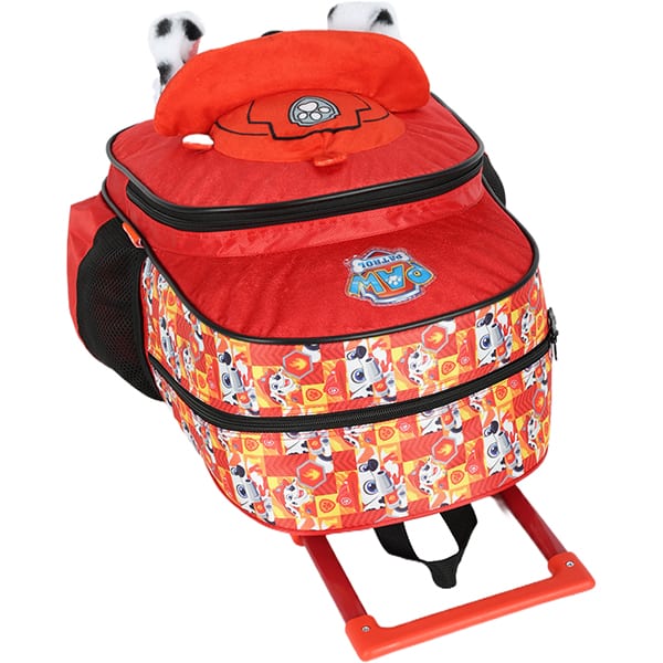 Mochila escolar em poliéster com rodas, Patrulha Canina, vermelho, IC40892PA, Luxcel - PT 1 UN