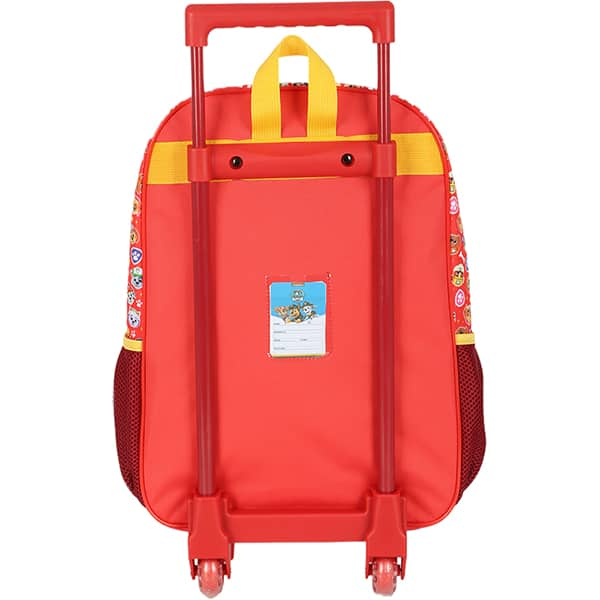 Mochila escolar com rodas em poliéster, Patrulha Canina. Vermelho, IC41622PA, Luxcel - PT 1 UN