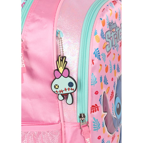 Mochila poli. c/ rodas Stitch rosa IC41552SC- Luxcel PT 1 UN