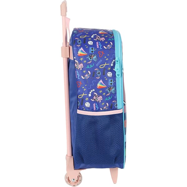 Mochila Escolar Infantil de Rodinhas Stitch Disney Azul IC41532SC Luxcel - PT 1 UN