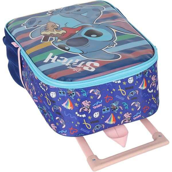 Mochila Escolar Infantil de Rodinhas Stitch Disney Azul IC41532SC Luxcel - PT 1 UN