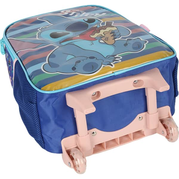 Mochila Escolar Infantil de Rodinhas Stitch Disney Azul IC41532SC Luxcel - PT 1 UN