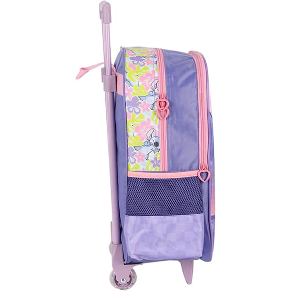 Mochila Escolar Infantil de Rodinhas Stitch Disney Violeta IC41542SC Luxcel - PT 1 UN