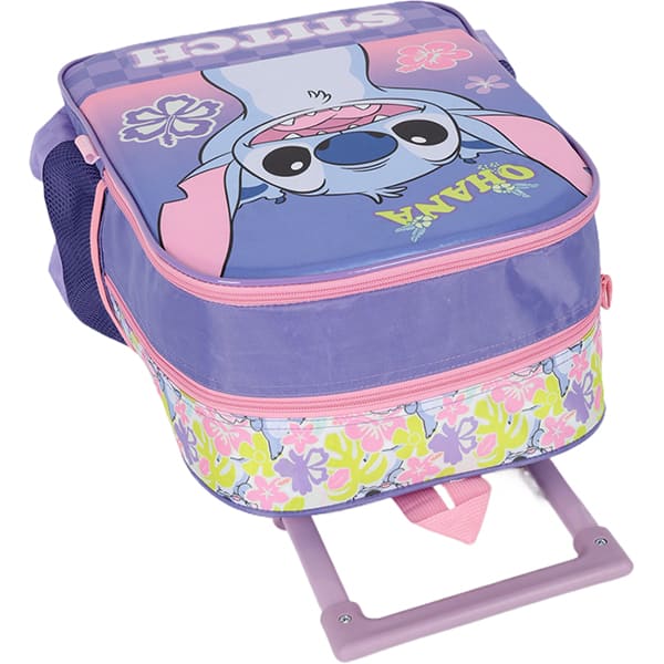 Mochila Escolar Infantil de Rodinhas Stitch Disney Violeta IC41542SC Luxcel - PT 1 UN