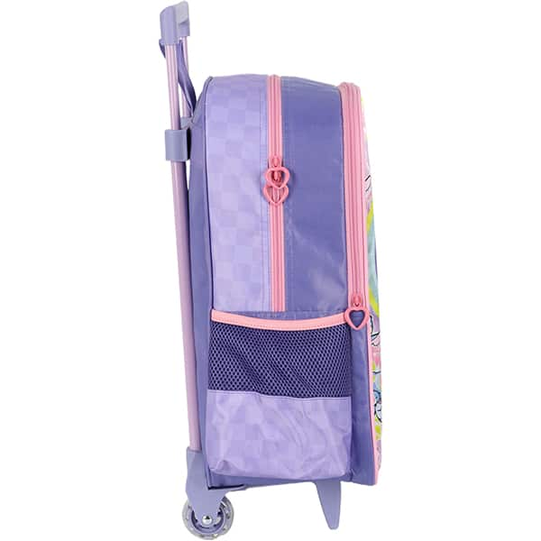 Mochila Escolar Infantil de Rodinhas Stitch Disney Lilás IC41542SC Luxcel - PT 1 UN