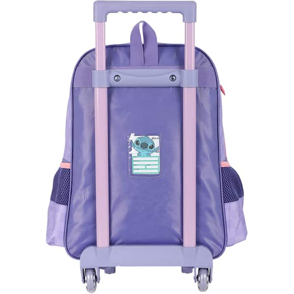 Mochila Escolar Infantil de Rodinhas Stitch Disney Lilás IC41542SC Luxcel - PT 1 UN