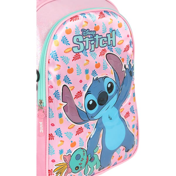 Mochila Escolar Infantíl em Poliéster Stitch Disney Rosa IS41551SC Luxcel - PT 1 UN