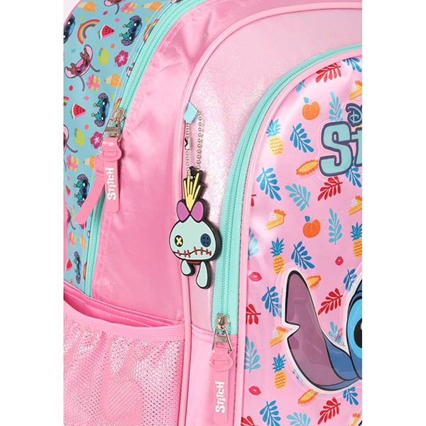 Mochila Escolar Infantíl em Poliéster Stitch Disney Rosa IS41551SC Luxcel - PT 1 UN