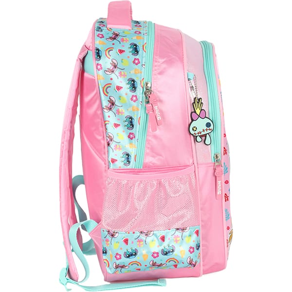 Mochila Escolar Infantíl em Poliéster Stitch Disney Rosa IS41551SC Luxcel - PT 1 UN