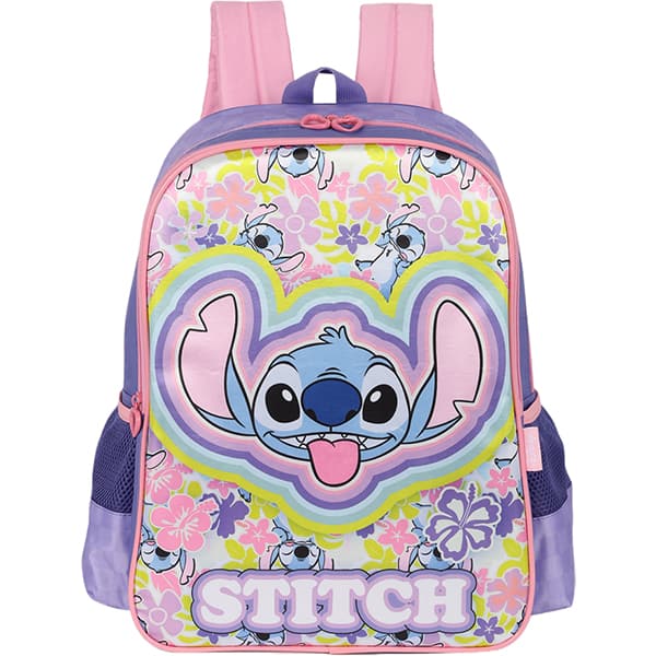 Mochila Escolar Infantíl em Poliéster Stitch Disney IS41541SC Luxcel - PT 1 UN