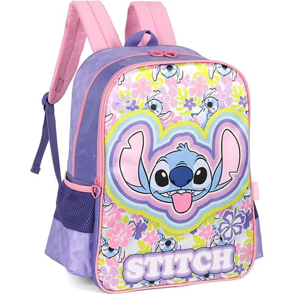 Mochila Escolar Infantíl em Poliéster Stitch Disney IS41541SC Luxcel - PT 1 UN