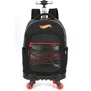 Mochila escolar com rodas, Hot Wheels, Vermelho, MC47782HW, Luxcel - PT 1 UN
