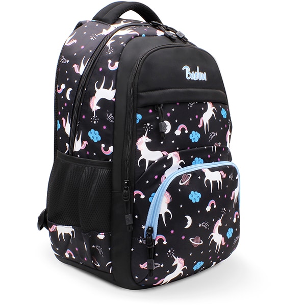 Mochila Escolar Juvenil, Twill Unicórnio, H7650, Baohua - PT 1 UN