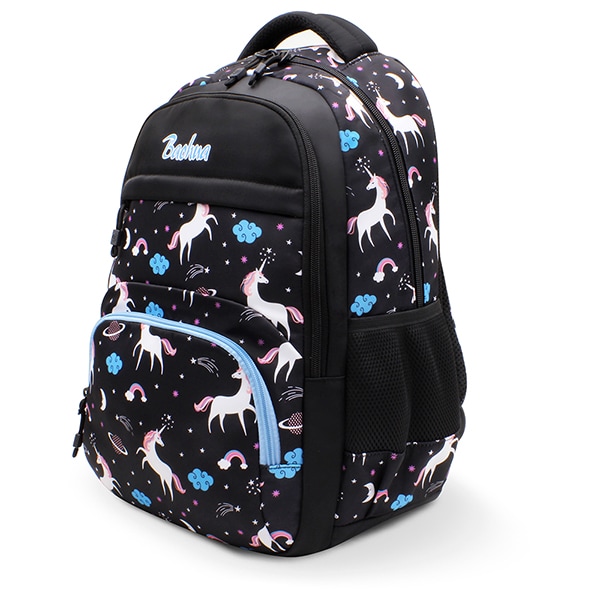 Mochila Escolar Juvenil, Twill Unicórnio, H7650, Baohua - PT 1 UN