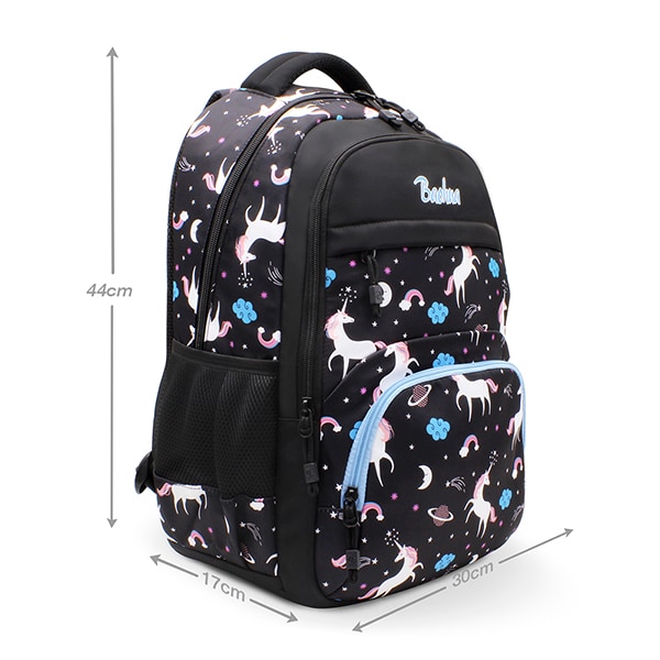 Mochila Escolar Juvenil, Twill Unicórnio, H7650, Baohua - PT 1 UN