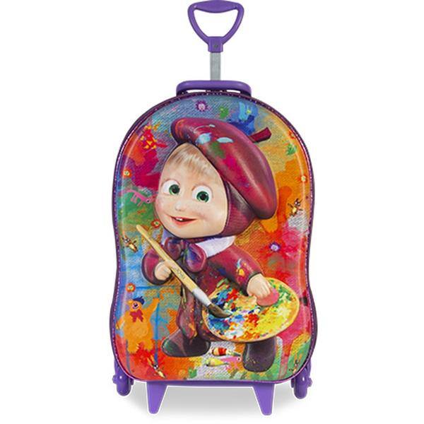 Mochila EVA c/ rodas Masha Aquarela 2985BM19 Maxtoy PT 1 UN