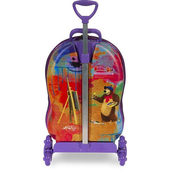 Mochila EVA c/ rodas Masha Aquarela 2985BM19 Maxtoy PT 1 UN