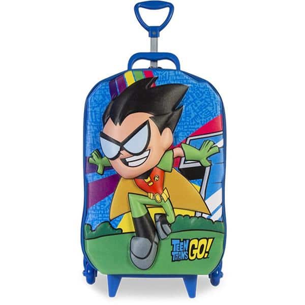 Mochila Escolar Infantil de Rodinhas DC Jovens Titãs em EVA Maxtoy - PT 1 UN