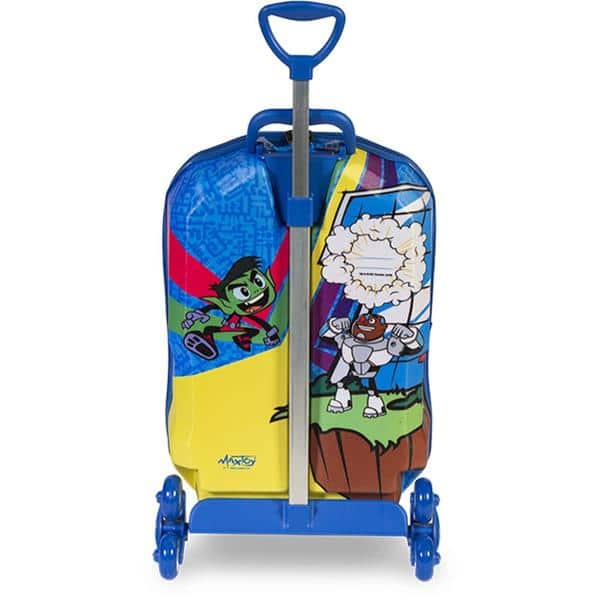 Mochila Escolar Infantil de Rodinhas DC Jovens Titãs em EVA Maxtoy - PT 1 UN