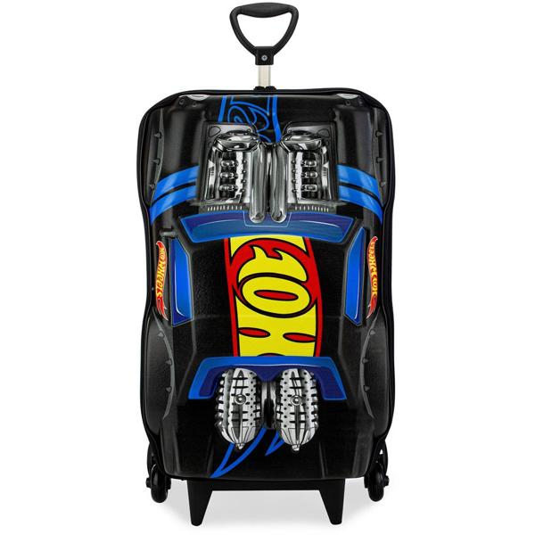 Mochila Escolar Infantil de Rodinhas Hot Wheels Mattel em EVA Maxtoy - PT 1 UN