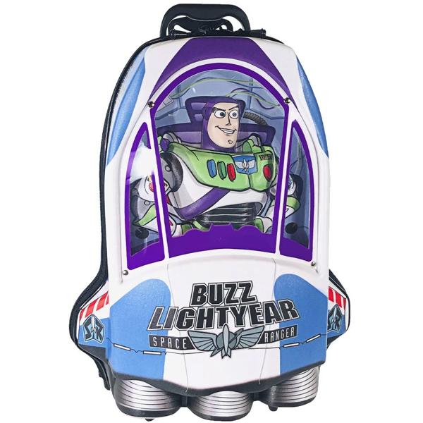 Mochila Escolar Infantil de Rodinhas Disney Buzz Lightyear Toy Story em EVA Maxtoy - PT 1 UN