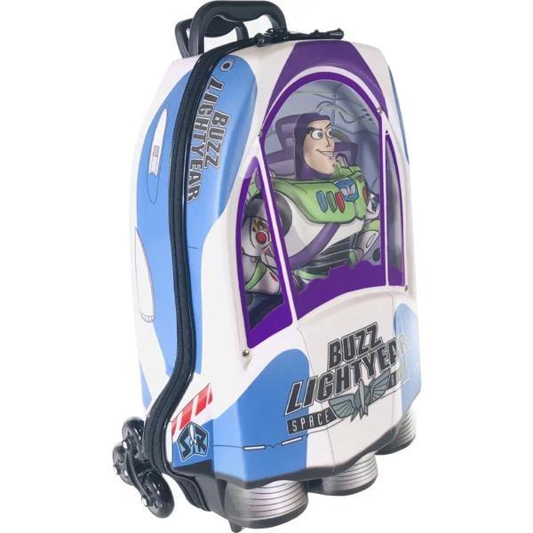 Mochila Escolar Infantil de Rodinhas Disney Buzz Lightyear Toy Story em EVA Maxtoy - PT 1 UN