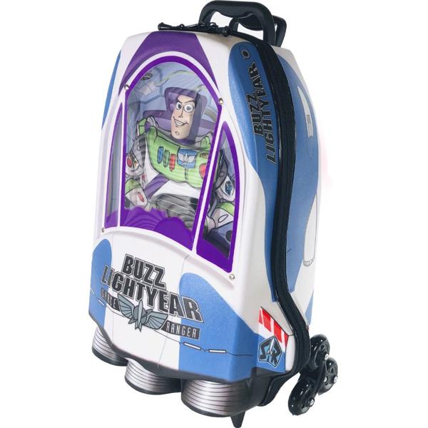 Mochila Escolar Infantil de Rodinhas Disney Buzz Lightyear Toy Story em EVA Maxtoy - PT 1 UN