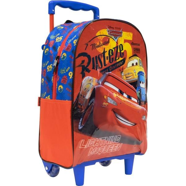 Mochila Escolar Infantil de Rodinhas Disney Carros em Poliéster 16" Xeryus - PT 1 UN