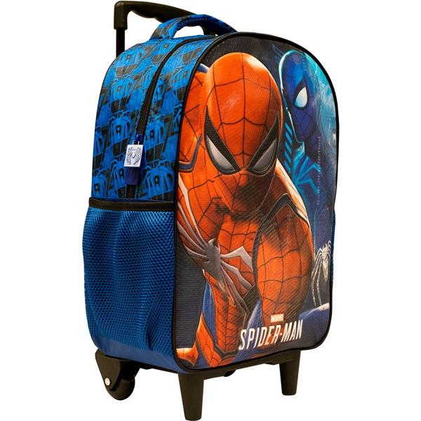 Mochila Escolar Infantil de Rodinhas Homem Aranha Spiderman Marvel Spiderman Marvel em Poliéster 16" Xeryus - PT 1 UN