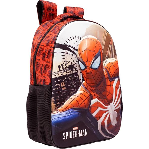 Mochila infantil Homem Aranha Spiderman Marvel em Poliéster 18" Xeryus - PT 1 UN