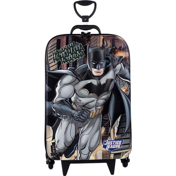 Mochila Escolar Infantil de Rodinhas DC Liga da Justiça Batman em EVA Maxtoy - PT 1 UN