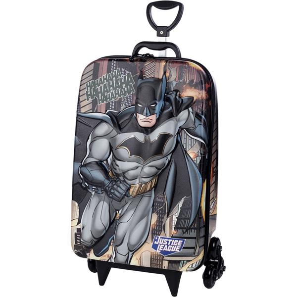 Mochila Escolar Infantil de Rodinhas DC Liga da Justiça Batman em EVA Maxtoy - PT 1 UN