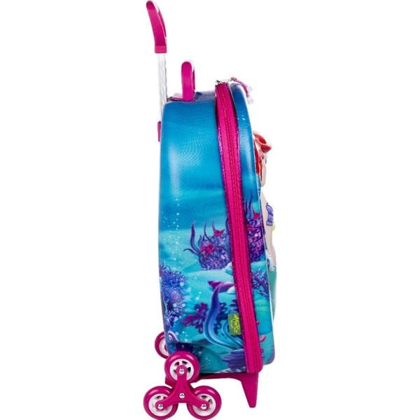 Mochila Escolar Infantil de Rodinhas Disney Princesas Ariel em EVA Maxtoy - PT 1 UN