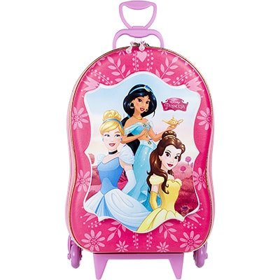 Mochila Escolar Infantil de Rodinhas Disney Princesas em EVA Maxtoy - PT 1 UN