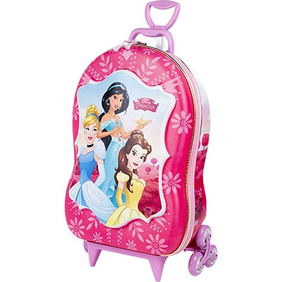 Mochila Escolar Infantil de Rodinhas Disney Princesas em EVA Maxtoy - PT 1 UN