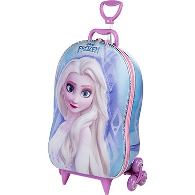 Mochila Escolar Infantil de Rodinhas Disney Frozen Elsa em EVA Maxtoy - PT 1 UN