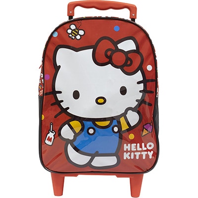 Mochila Escolar Infantil de Rodinhas Hello Kitty em Poliéster 16" Xeryus - PT 1 UN