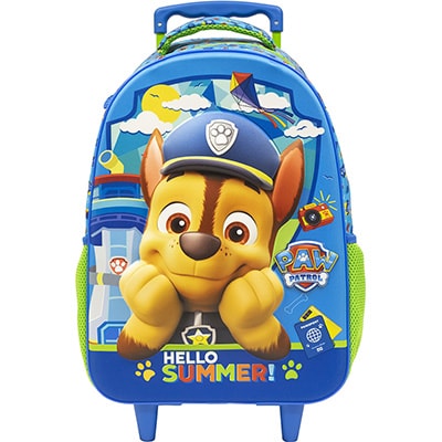 Mochila Escolar Infantil de Rodinhas Patrulha Canina em Poliéster 18" Xeryus - PT 1 UN