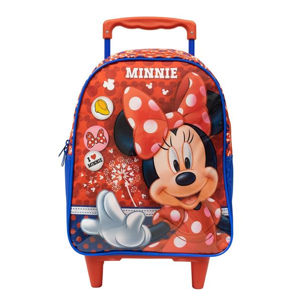 Mochila Escolar Infantil de Rodinhas Minnie Disney em Poliéster 16" Xeryus - PT 1 UN