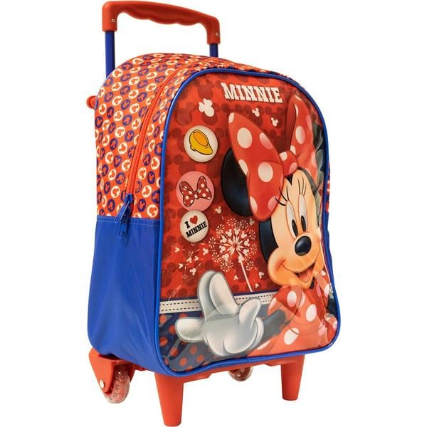 Mochila Escolar Infantil de Rodinhas Disney Minnie em Poliéster 16" Xeryus - PT 1 UN