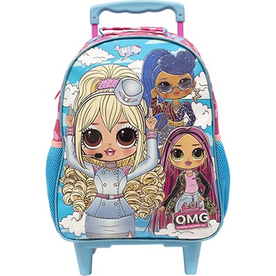 Mochila Escolar Infantil de Rodinhas LOL em Poliéster 16" Xeryus - PT 1 UN