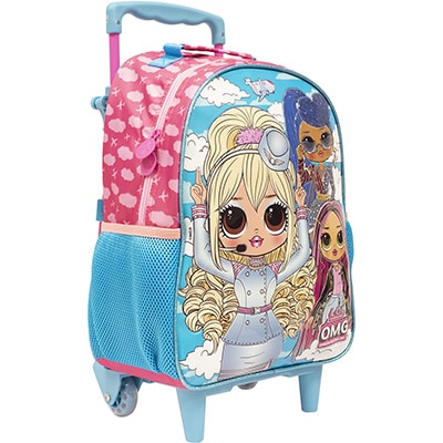 Mochila Escolar Infantil de Rodinhas LOL em Poliéster 16" Xeryus - PT 1 UN