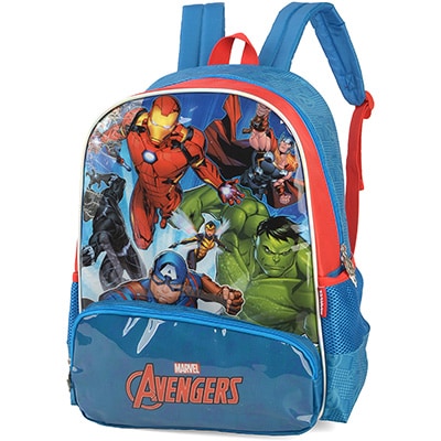 Mochila Infantil Vingadores Avengers Marvel em Poliéster Luxcel - PT 1 UN