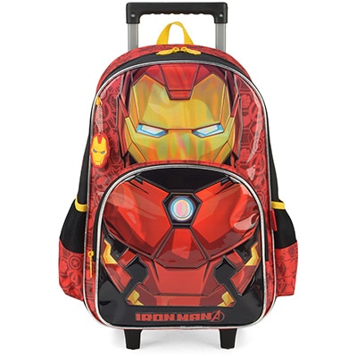 Mochila Escolar Infantil de Rodinhas Marvel Vingadores Avengers em Poliéster Luxcel - PT 1 UN