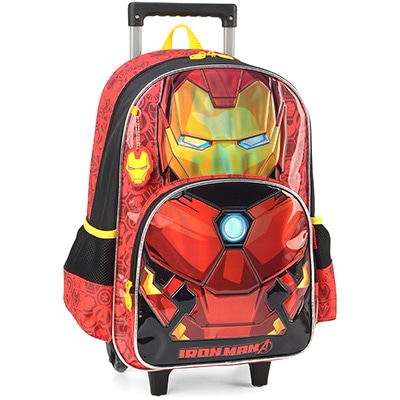 Mochila Escolar Infantil de Rodinhas Marvel Vingadores Avengers em Poliéster Luxcel - PT 1 UN