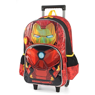 Mochila Escolar Infantil de Rodinhas Marvel Vingadores Avengers em Poliéster Luxcel - PT 1 UN