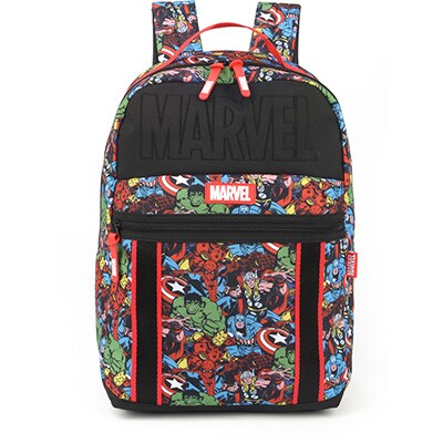 Mochila poliéster, Avengers / Vingadores, Preto, MJ49005AG, Luxcel - PT 1 UN